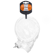 Solight predlžovací prívod - spojka, 1 zásuvka, 2m, 3 x 1mm2, biela