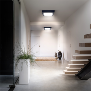 Solight LED mini panel CCT, prisazený, 18W, 1530lm, 3000K, 4000K, 6000K, štvorcový, čierna farba