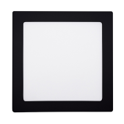 Solight LED mini panel CCT, prisazený, 18W, 1530lm, 3000K, 4000K, 6000K, štvorcový, čierna farba