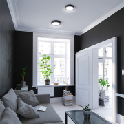 Solight LED mini panel CCT, prisazený, 24W, 1800lm, 3000K, 4000K, 6000K, okrúhly, čierna farba