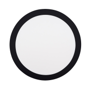 Solight LED mini panel CCT, prisazený, 24W, 1800lm, 3000K, 4000K, 6000K, okrúhly, čierna farba