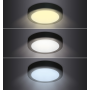 Solight LED mini panel CCT, prisazený, 24W, 1800lm, 3000K, 4000K, 6000K, okrúhly, čierna farba