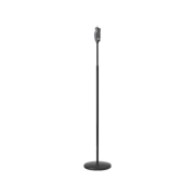 Microphone floor stand with one-hand height adjustment