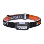 Solight LED čelové nabíjacie svietidlo, 150 + 100lm, biele a červené svetlo, Li-ion, USB