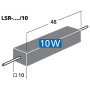 High-power cement resistor, 1.0 Ω, 10 W